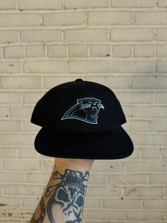 90’s Carolina Panthers Vintage Black Plain Logo Sports Specialties NFL Fitted Hat - Deadstock (Size 7)
