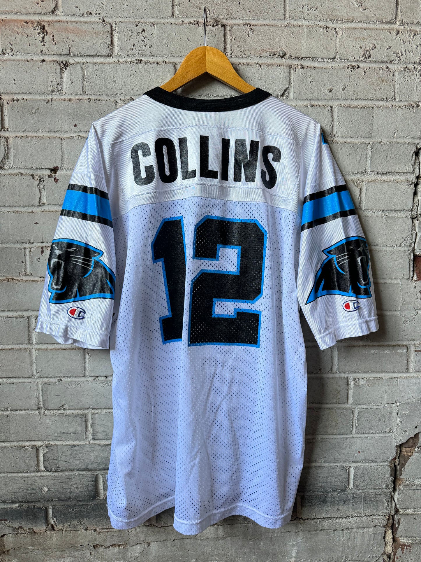 90’s Carolina Panthers Kerry Collins Vintage White Champion NFL Jersey (52/XXL)