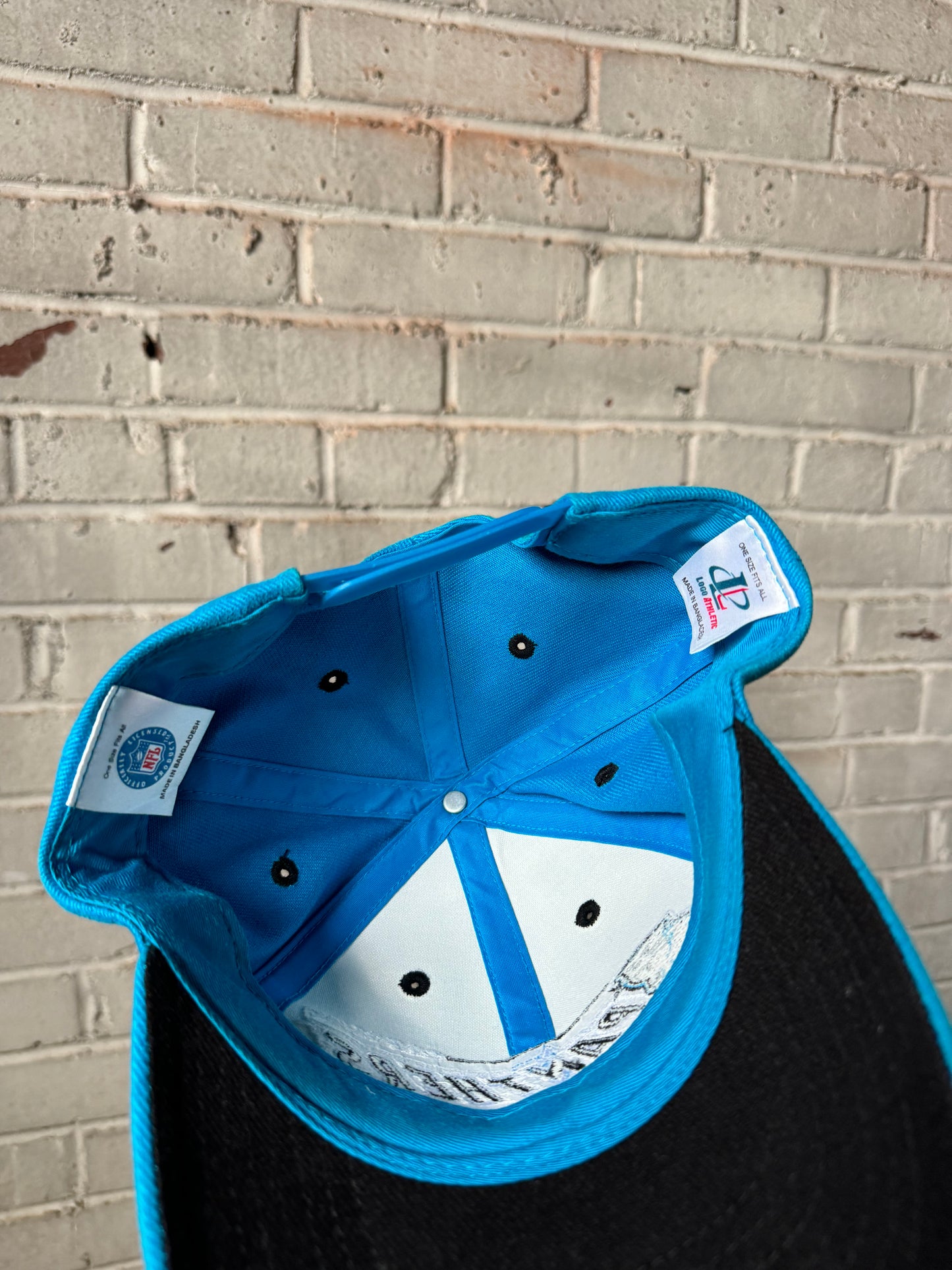90’s Carolina Panthers Vintage Blue Logo Athletic NFL Snapback Hat (OSFA)