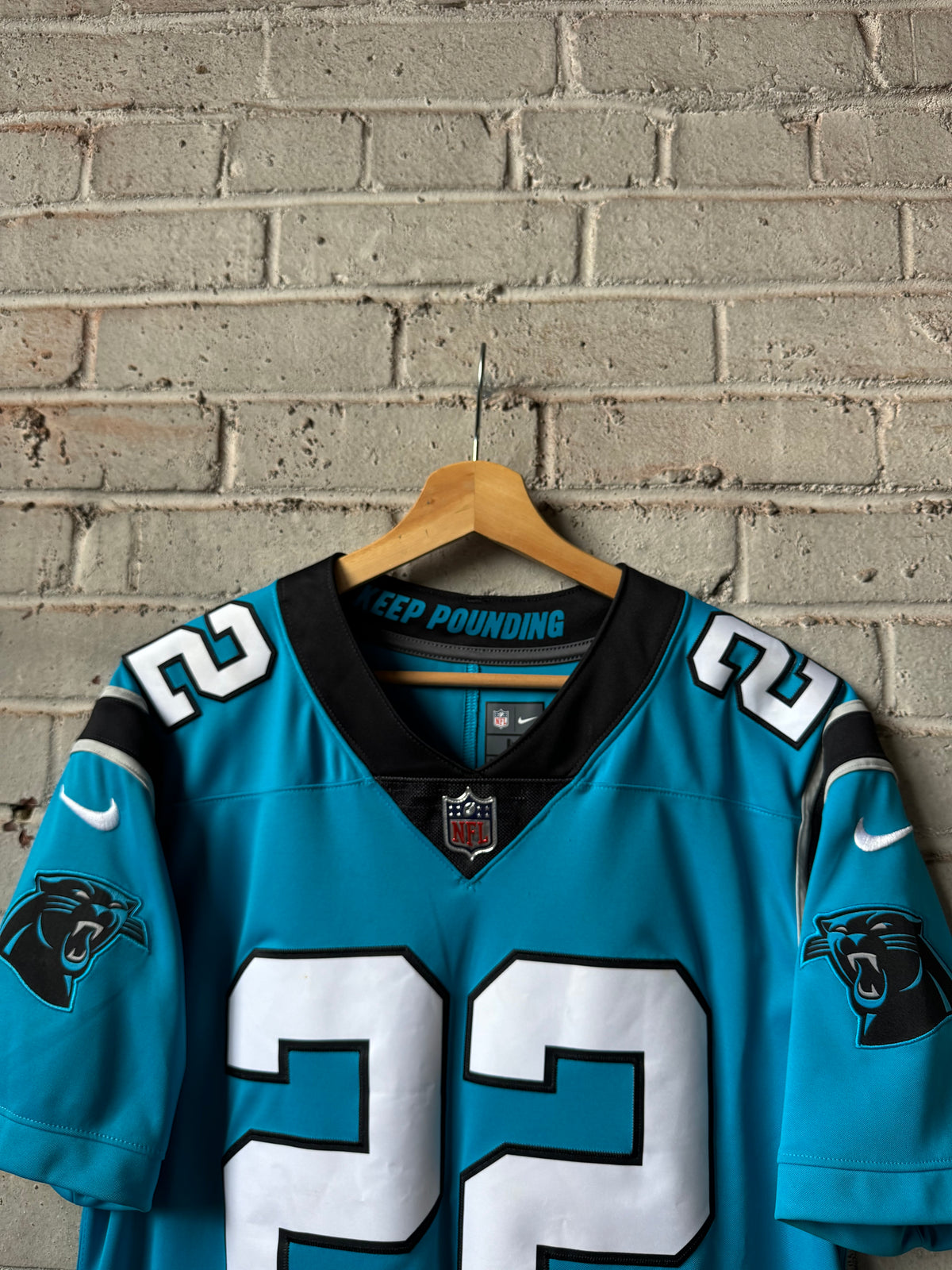 2022 Carolina Panthers Christian McCaffrey Blue Alternate Nike Vapor Limited Stitched NFL Jersey (Medium)