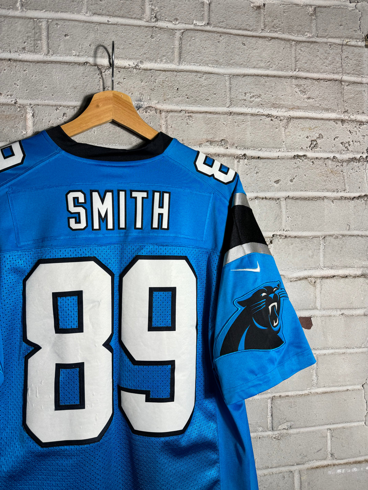 2012 Carolina Panthers Steve Smith Blue Alternate First Gen Nike Vapor Limited Stitched NFL Jersey (Medium)