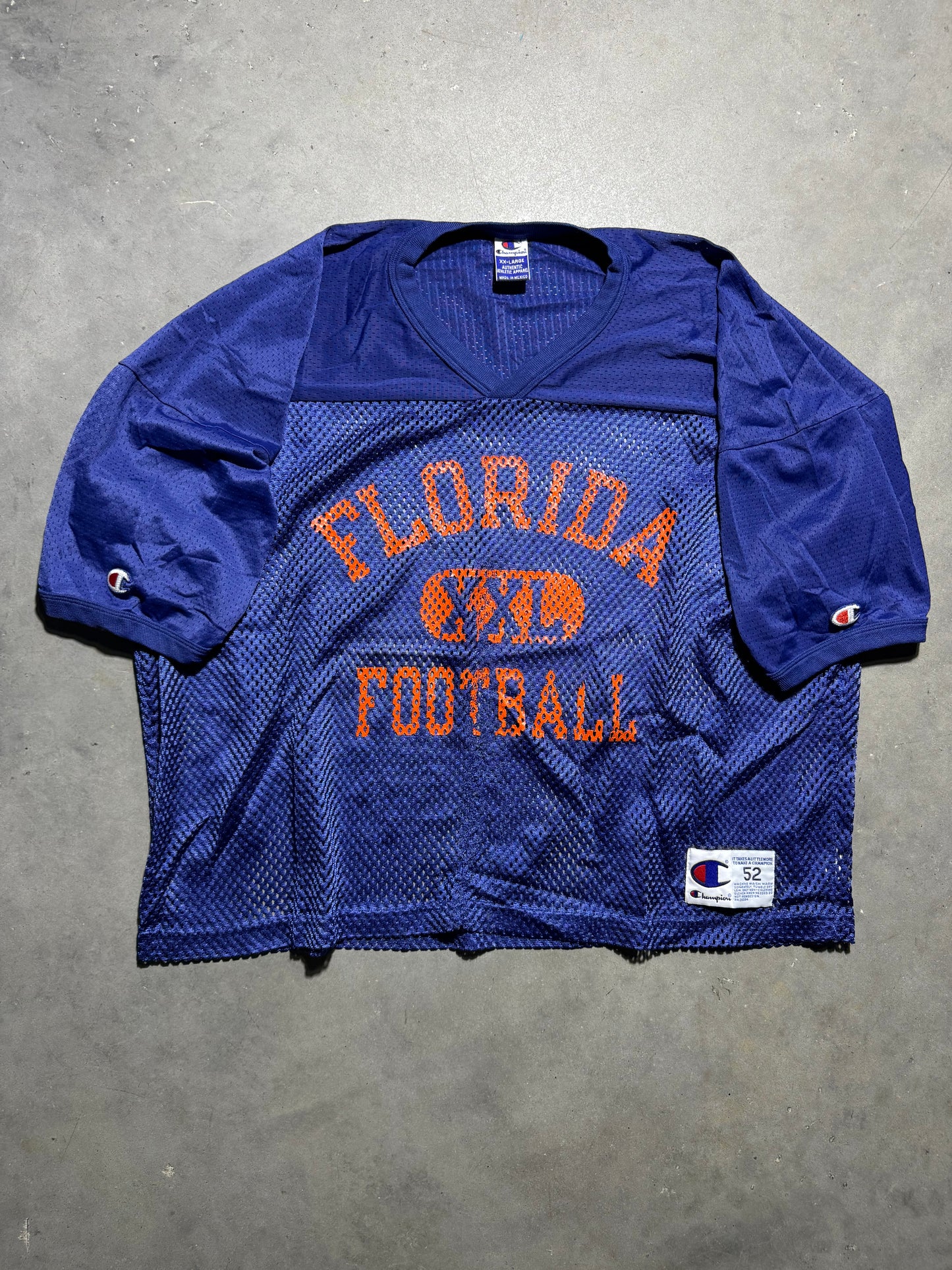 90’s Florida Gators Vintage Blue Champion Mesh College Football Practice Jersey (52/XXL)