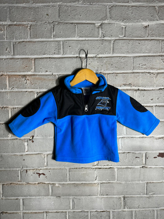 00’s Carolina Panthers Vintage Team NFL Quarter Zip Fleece Pullover (18 Months)
