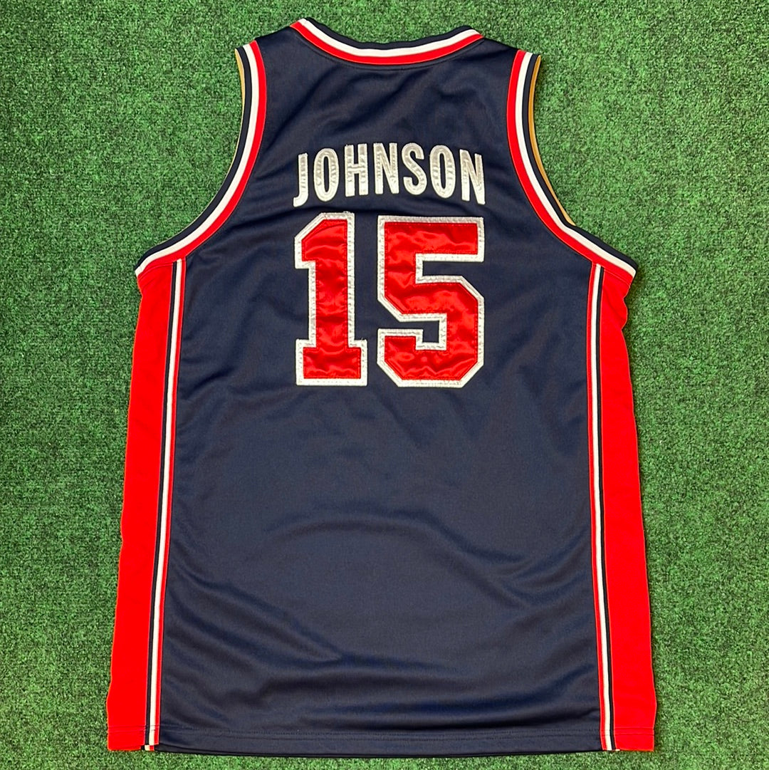 1992 Magic Johnson Barcelona Summer Olympics NBA Dream Team Nike Jerse Locker Room CLT