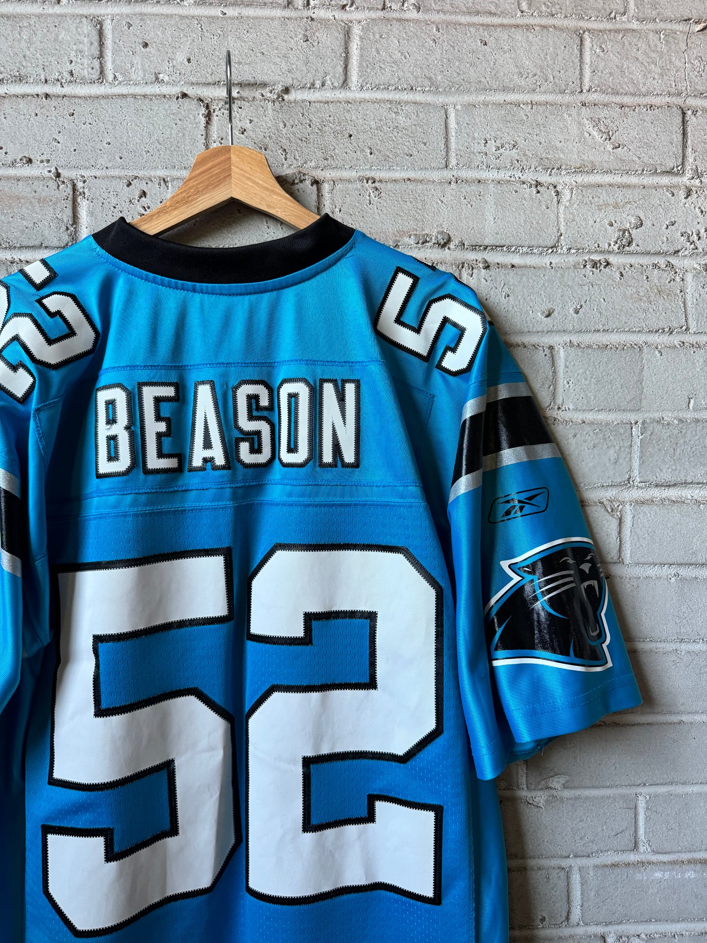 00’s Carolina Panthers Jon Beason Vintage Blue Alternate Stitched Swingman NFL Jersey (Medium)