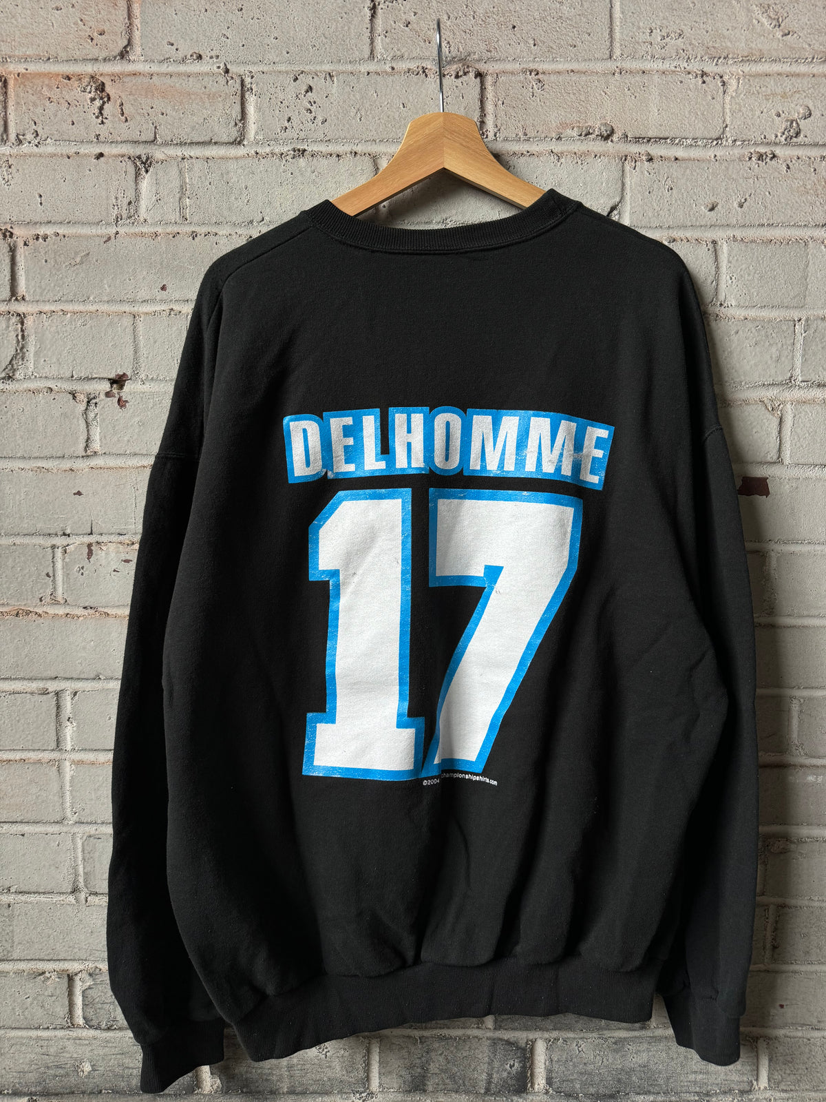 2004 Carolina Panthers Jake Delhomme Vintage Black NFL Jersey Crewneck (XL)