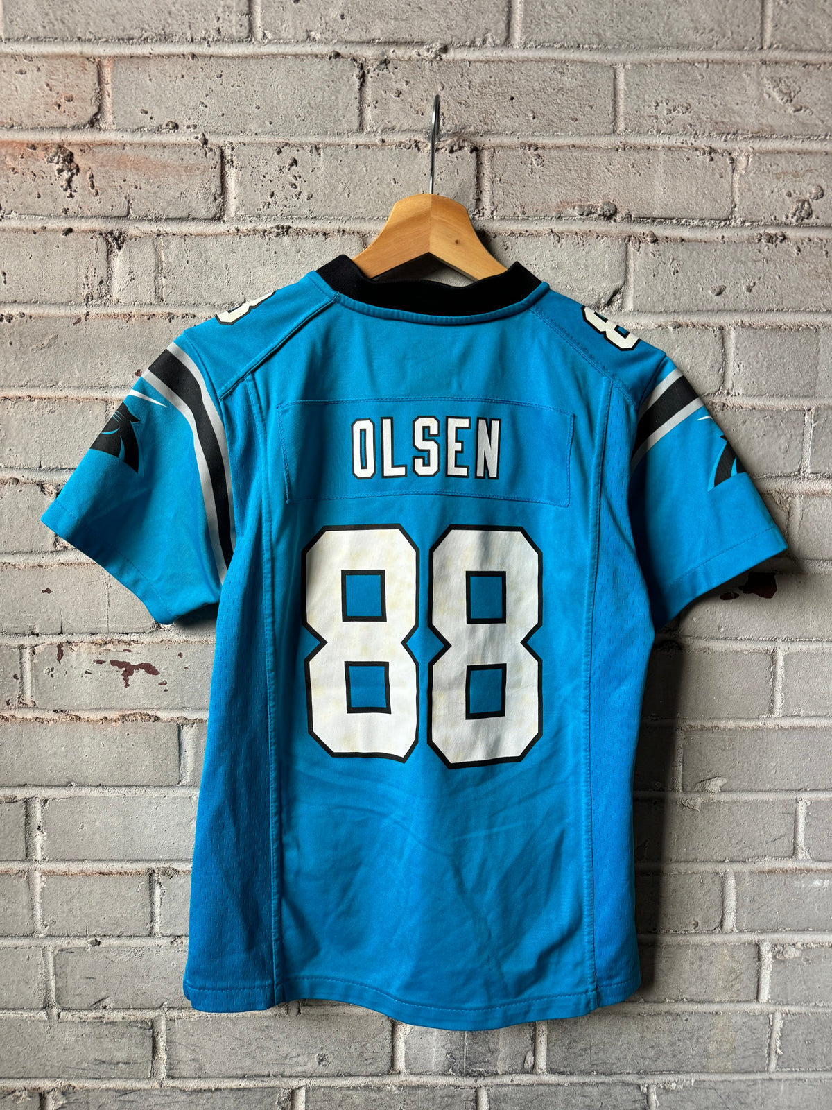 2012 Carolina Panthers Greg Olsen Alternate Blue Nike NFL Jersey (Youth Medium)