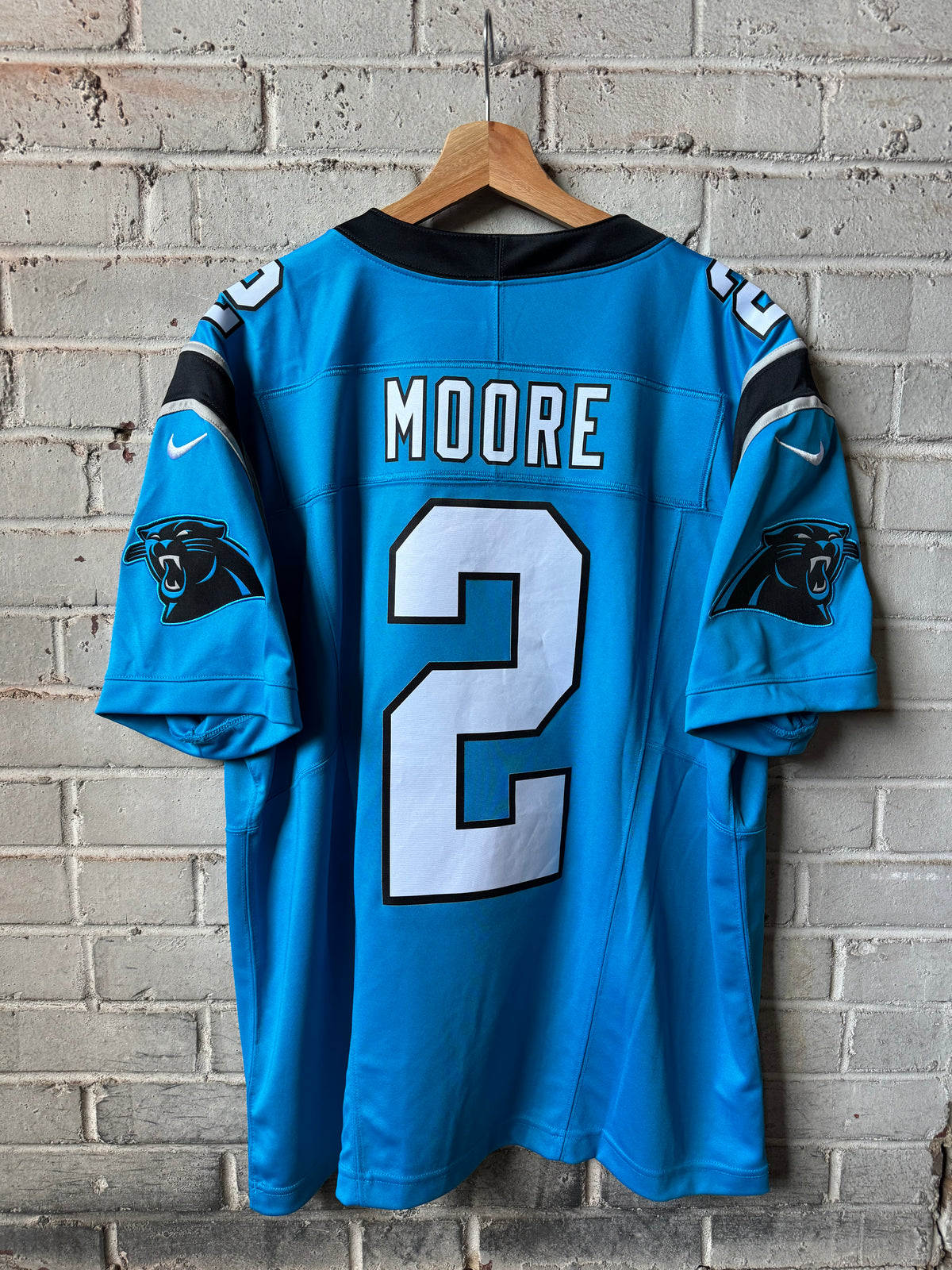 2022 Carolina Panthers D.J. Moore Blue Alternate Nike Vapor Limited Stitched NFL Jersey (XL)
