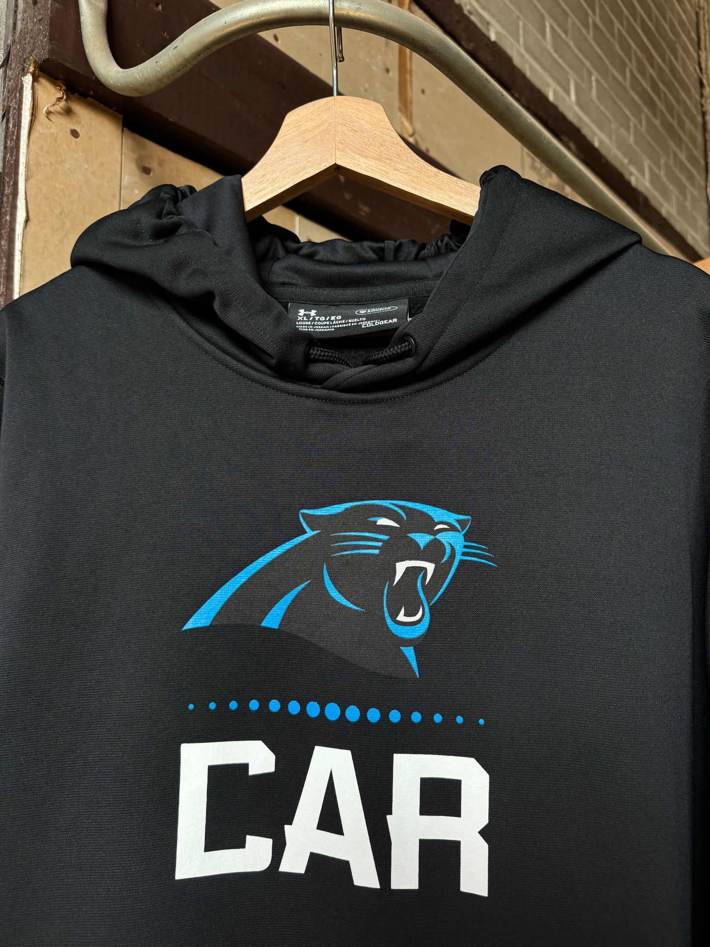 2017 Carolina Panthers Under Armour Coldgear NFL Combine Fleece Lined NFL Hoodie (XL)