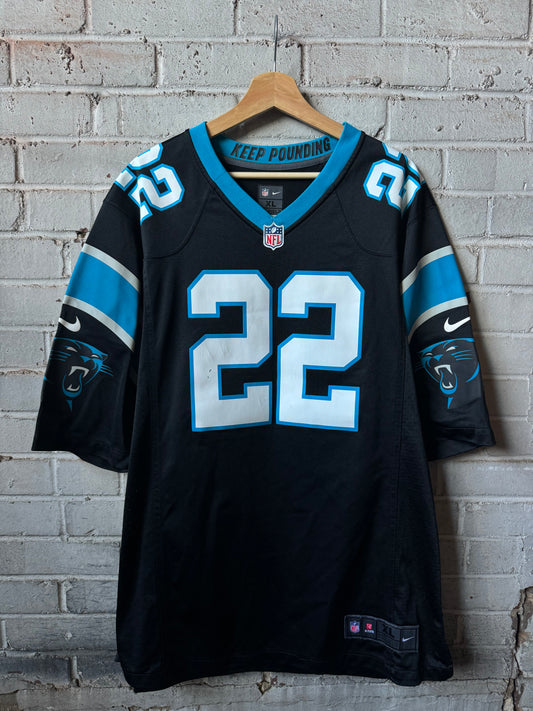 2018 Carolina Panthers Christian McCaffrey Black Nike Game NFL Jersey (XL)