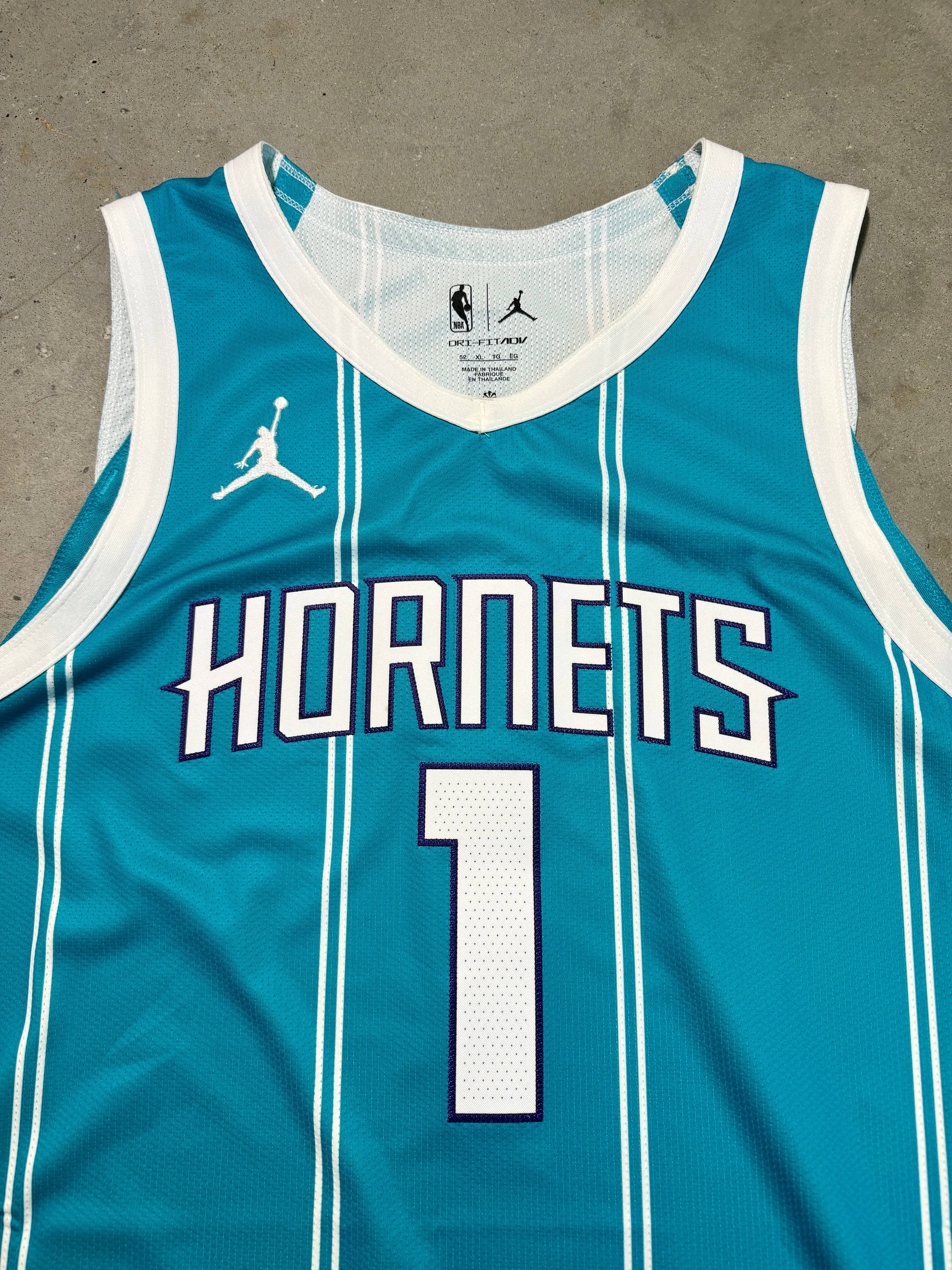 PRO PLAYER NBA Charlotte Hornets XL新商品 2023/2024 Charlotte Hornets LaMelo Ball Teal Jordan Brand Aeroknit