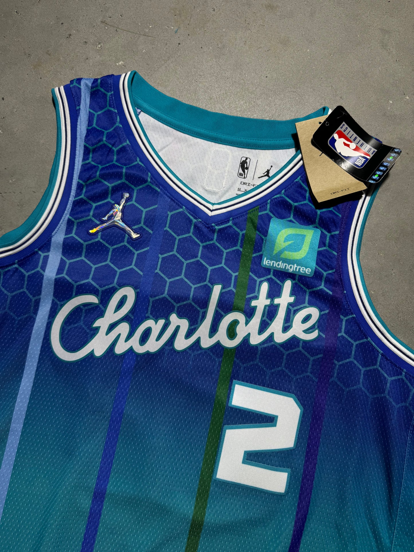 2021/2022 Charlotte Hornets LaMelo Ball City Edition 75th Anniversary NBA Jordan Swingman Jersey - Deadstock (52/XL)
