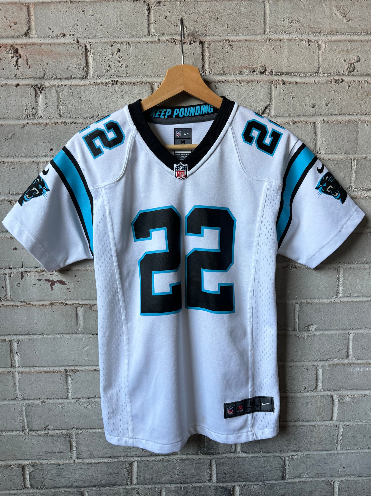 2018 Carolina Panthers Christian McCaffrey White Nike NFL Jersey (Youth Medium)