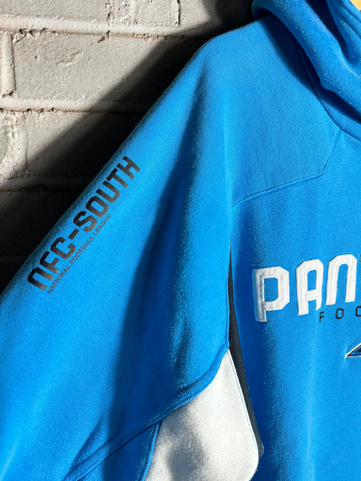 00’s Carolina Panthers Vintage Blue Reebok Heavyweight NFL Hoodie (Large)