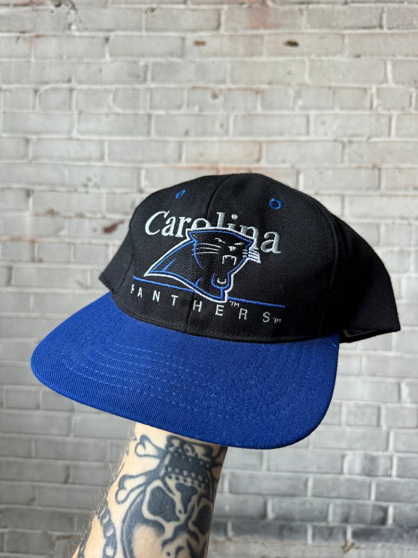 1993 Carolina Panthers Vintage Two Tone Team NFL Snapback Hat (OSFA)
