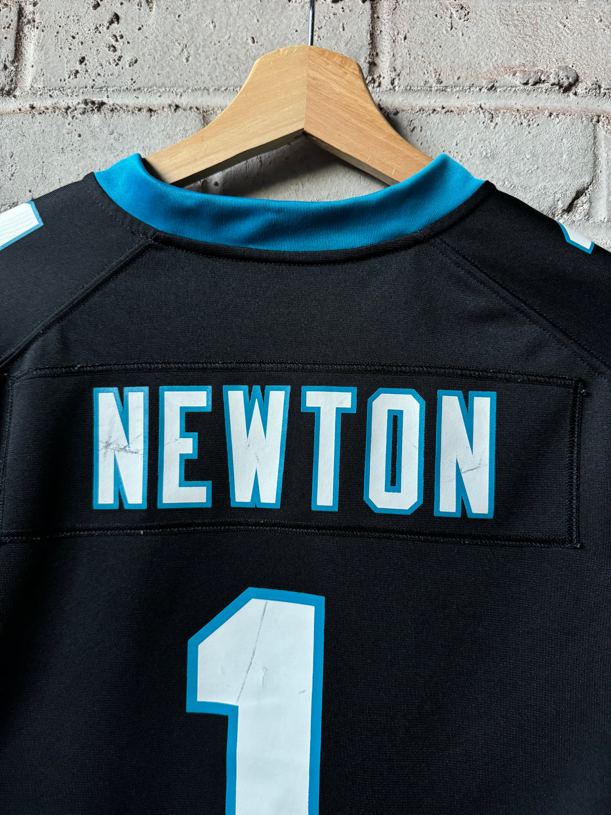 2012 Carolina Panthers Cam Newton Black Nike NFL Game Jersey (Medium)