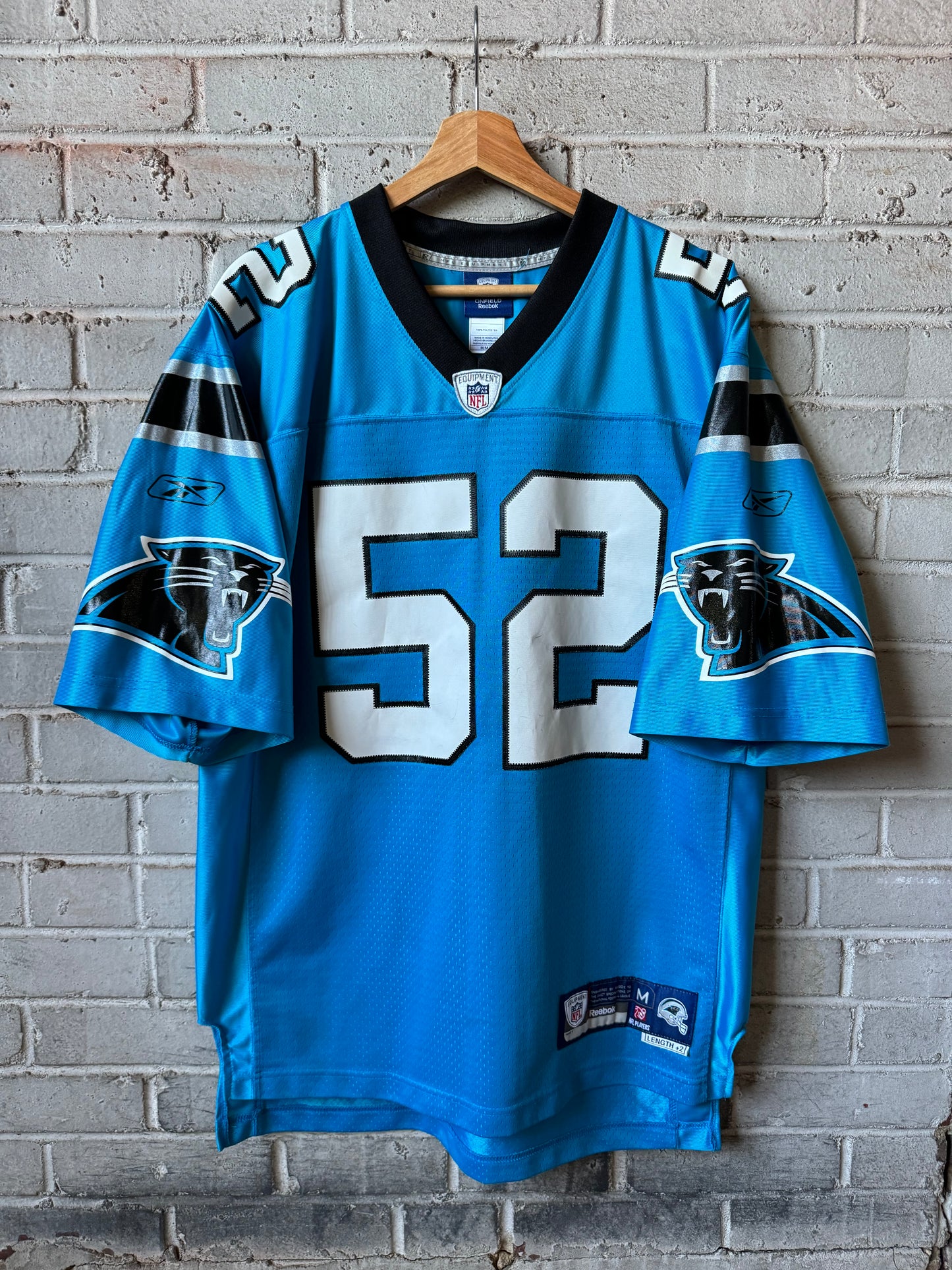 00’s Carolina Panthers Jon Beason Vintage Blue Alternate Stitched Swingman NFL Jersey (Medium)