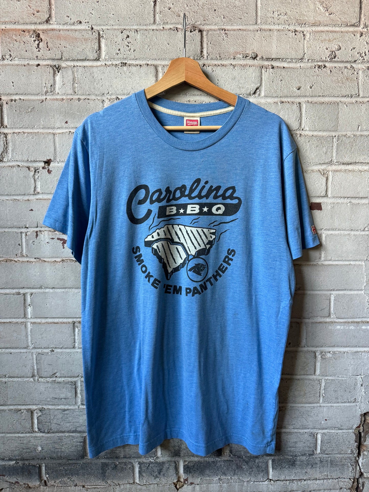 Carolina Panthers Blue Homage Smoke Em Panthers NFL Tee (XL)