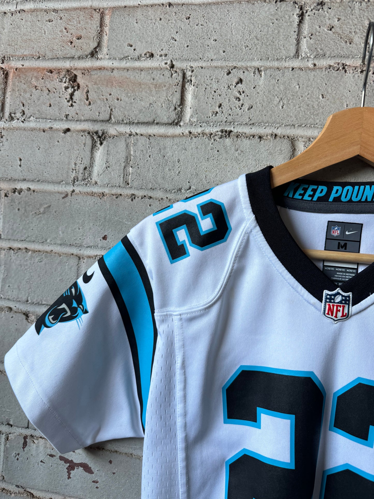 2018 Carolina Panthers Christian McCaffrey White Nike NFL Jersey (Youth Medium)