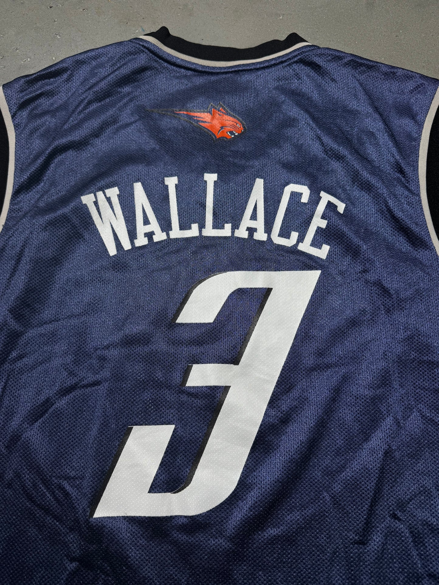 00’s Charlotte Bobcats Gerald Wallace Vintage Blue Adidas NBA Jersey (Large)