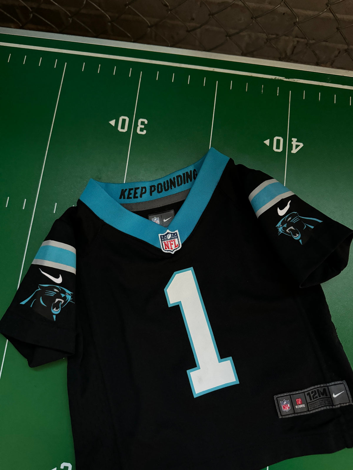 2012 Carolina Panthers Cam Newton Black Nike NFL Jersey (12 Months)
