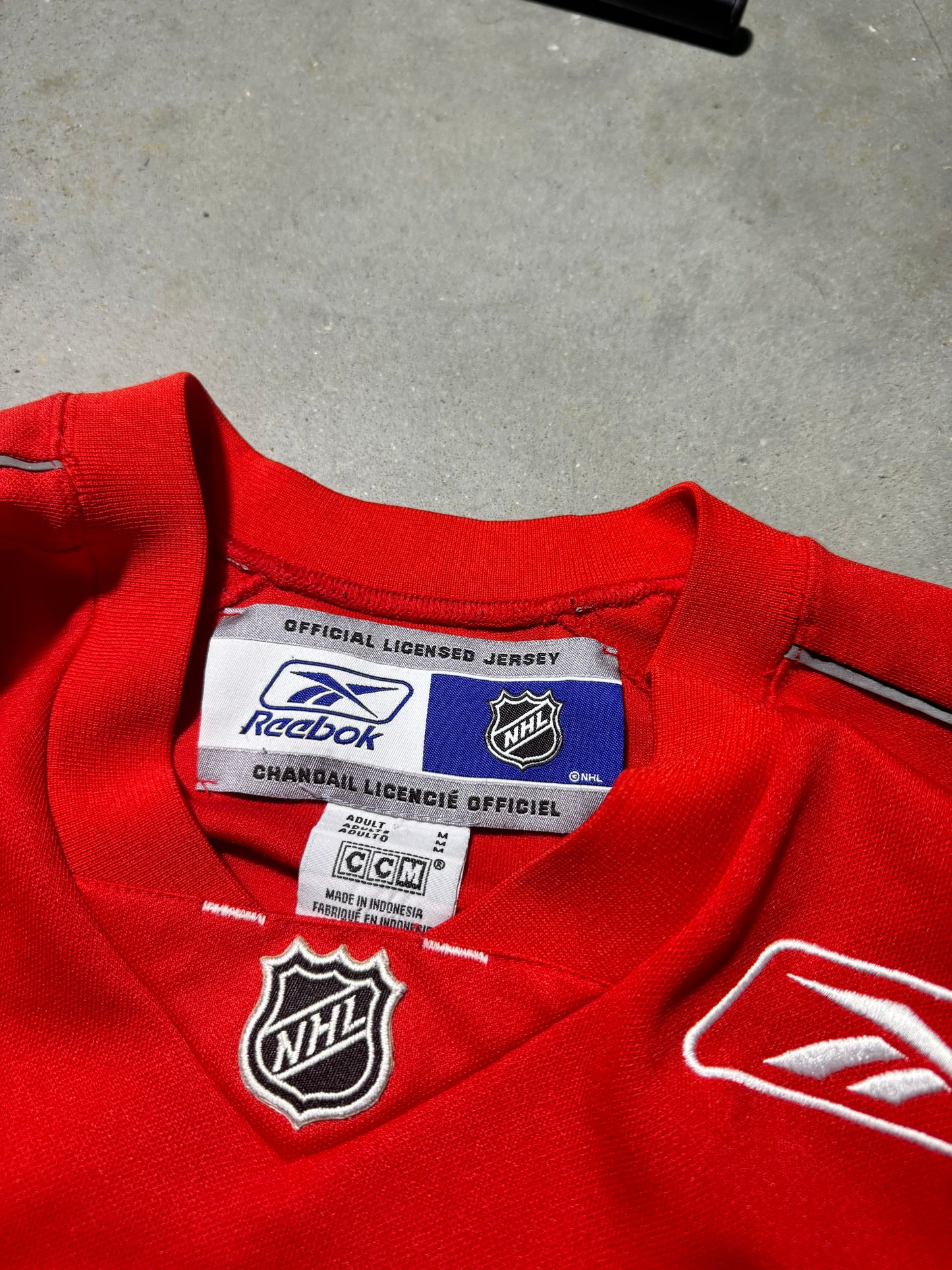 00’s Carolina Hurricanes Cam Ward Vintage Red Reebok Practice Style NHL Hockey Jersey (Medium)