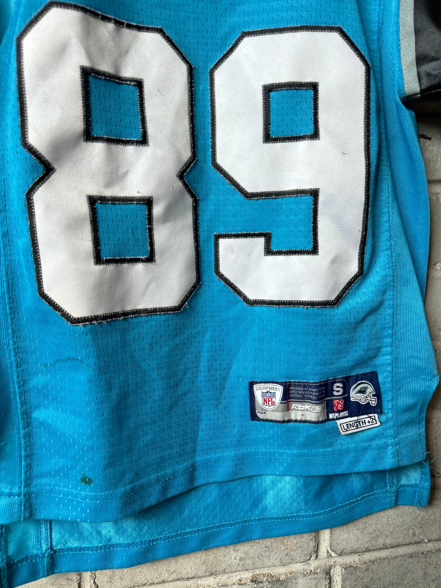 00’s Carolina Panthers Steve Smith Alternate Blue Stitched Kids Reebok Jersey (Youth Small)