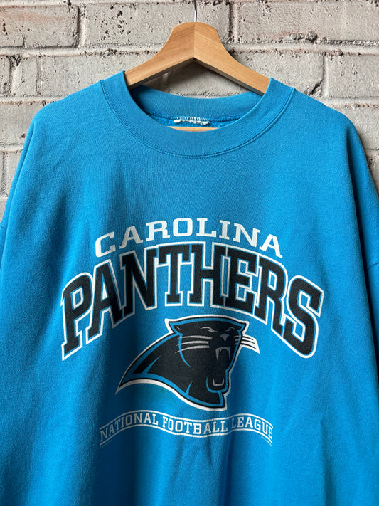 1998 Carolina Panthers Vintage Blue Heavyweight NFL Crewneck (XXL)
