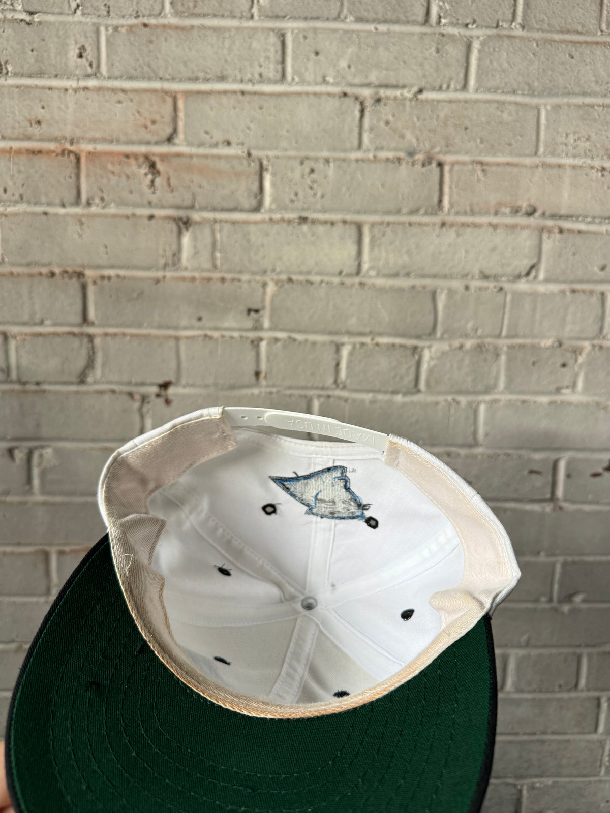 1996 Carolina Panthers Vintage White Reebok NFL Pro Line Cat Scratch Font Snapback Hat (OSFA)