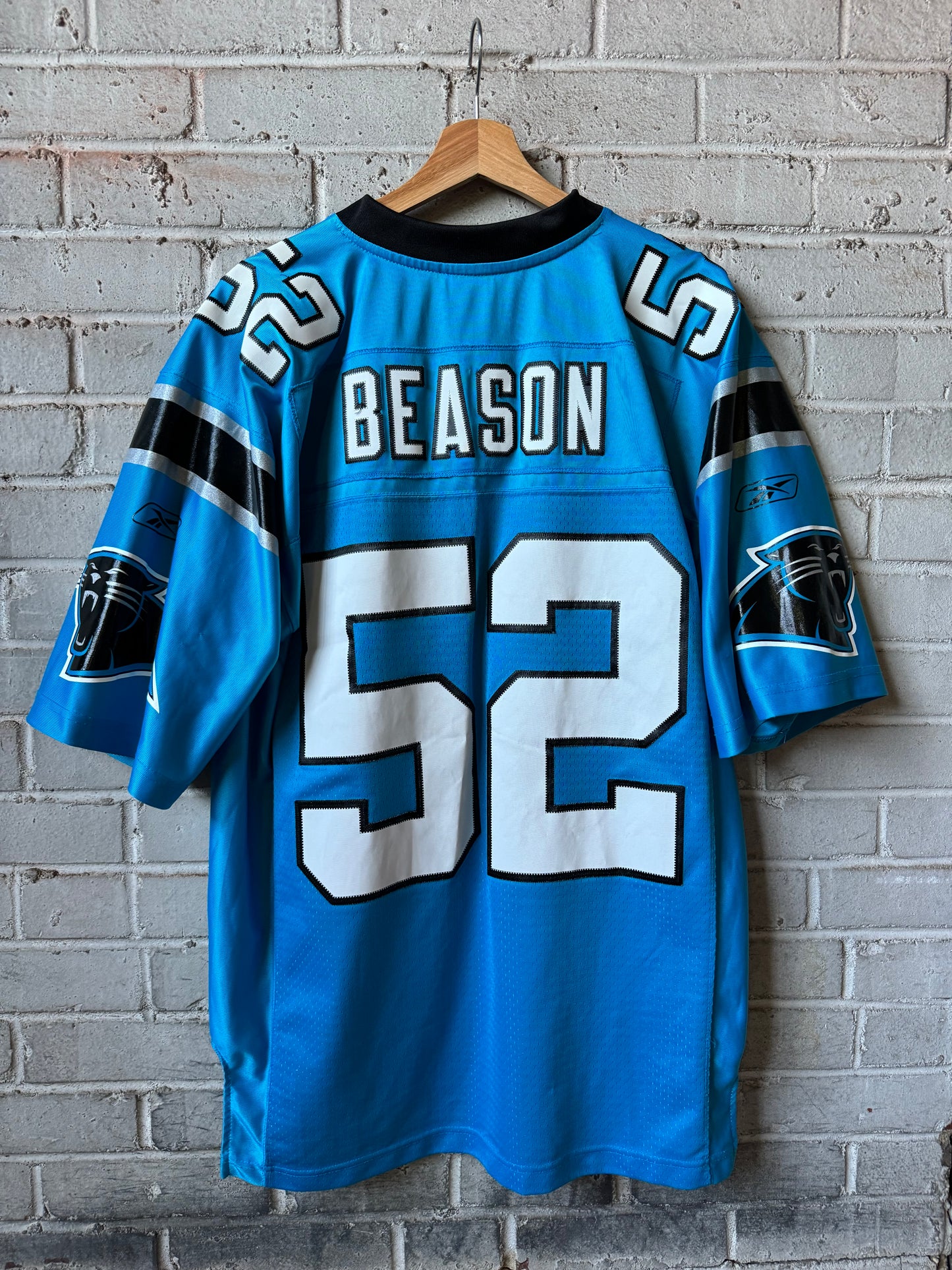 00’s Carolina Panthers Jon Beason Vintage Blue Alternate Stitched Swingman NFL Jersey (Medium)