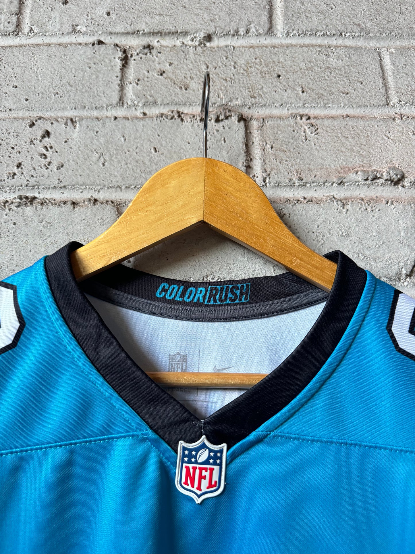 2019 Carolina Panthers Christian McCaffrey Nike Blue Color Rush NFL Jersey (Youth Small)