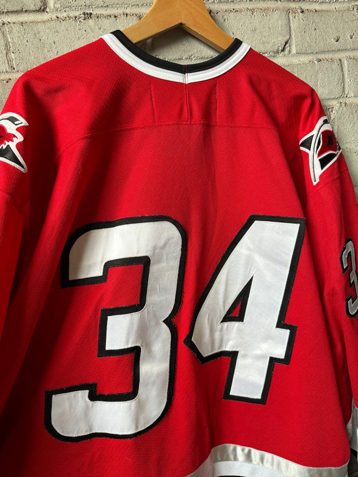 00’s Carolina Hurricanes Vintage Red #34 CCM NHL Hockey Jersey (XXL)