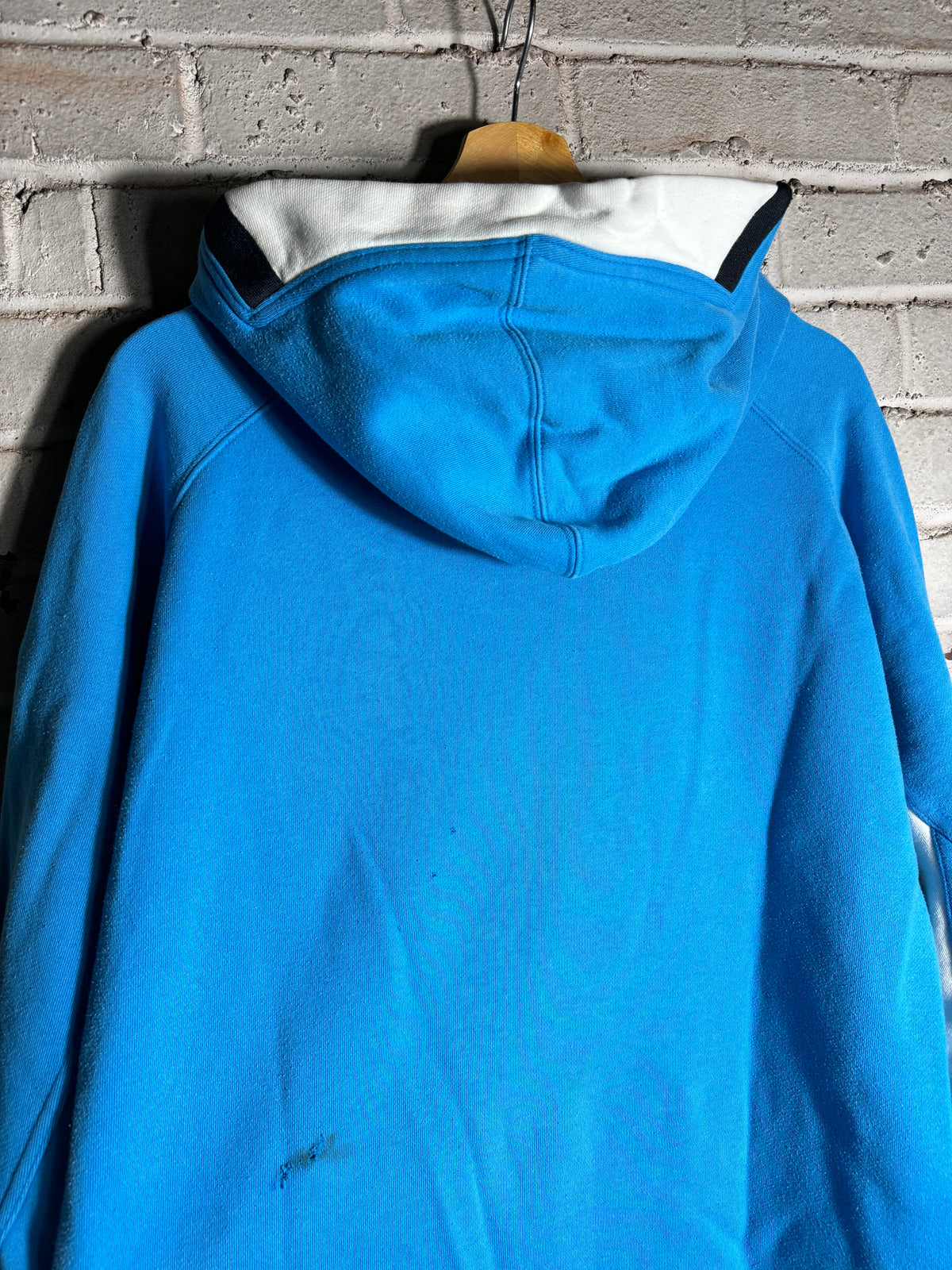 00’s Carolina Panthers Vintage Blue Reebok Heavyweight NFL Hoodie (Large)