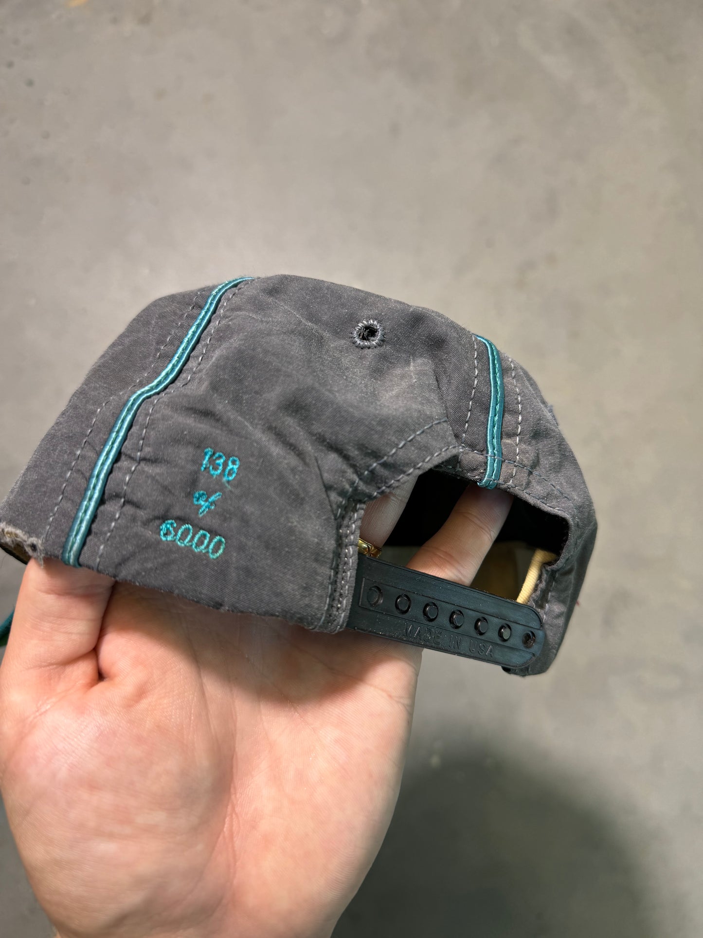 90’s Charlotte Hornets Vintage Grey The Game NBA Snapback Hat (OSFA)