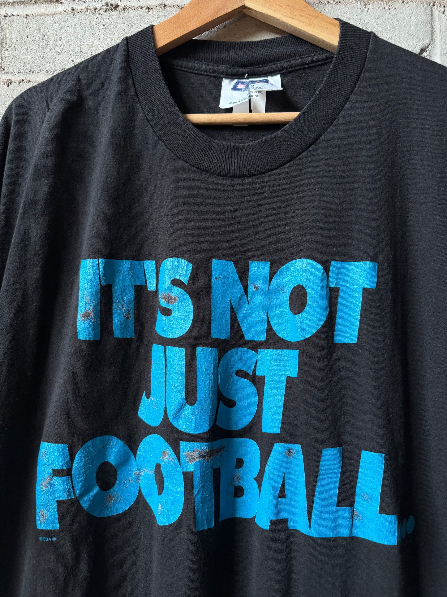 1996 Carolina Panthers “It’s Not Just Football…” Vintage Black NFL Tee (XL)