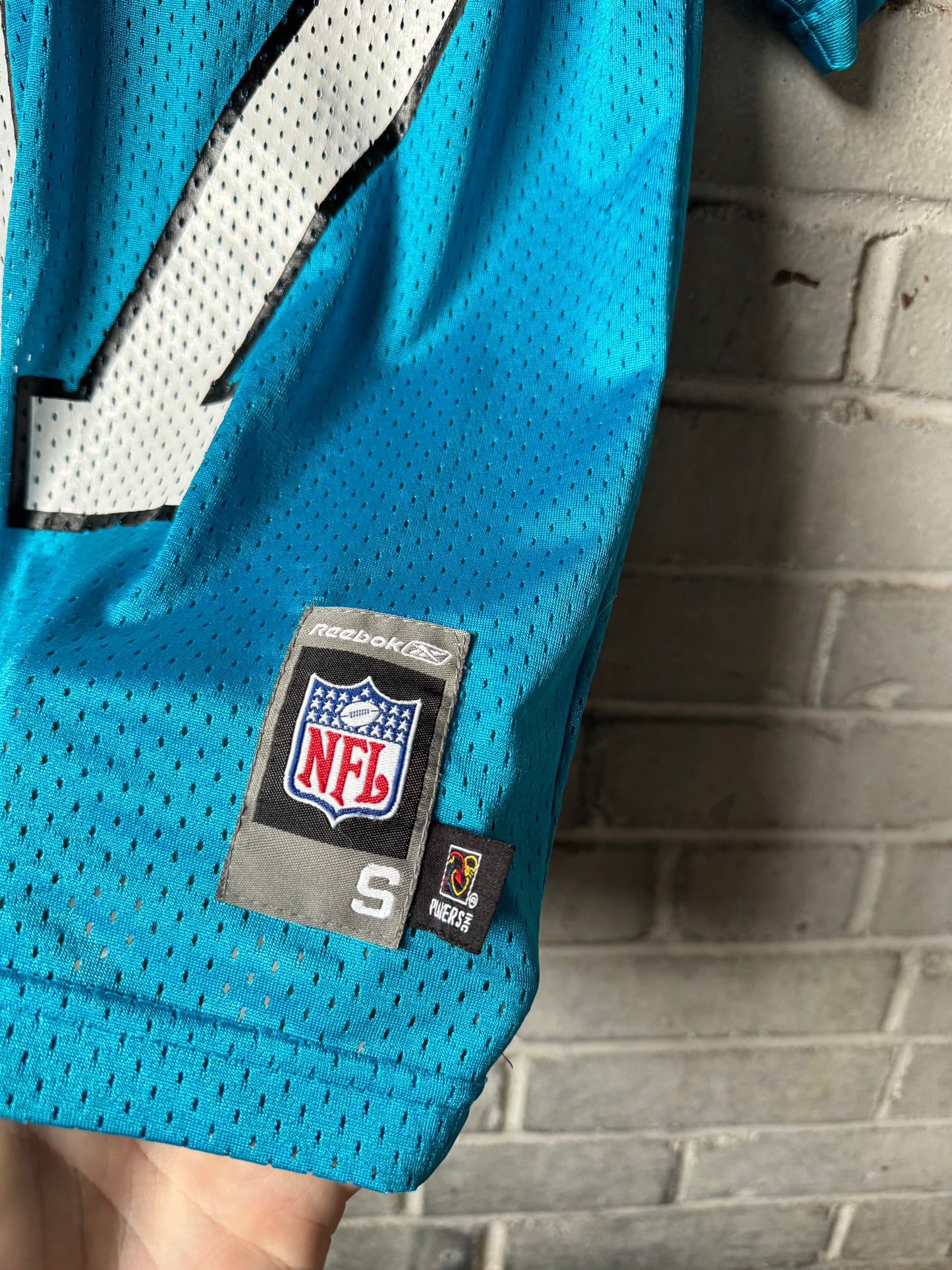 00’s Carolina Panthers Jake Delhomme Vintage Alternate Blue NFL Jersey (Youth Small)