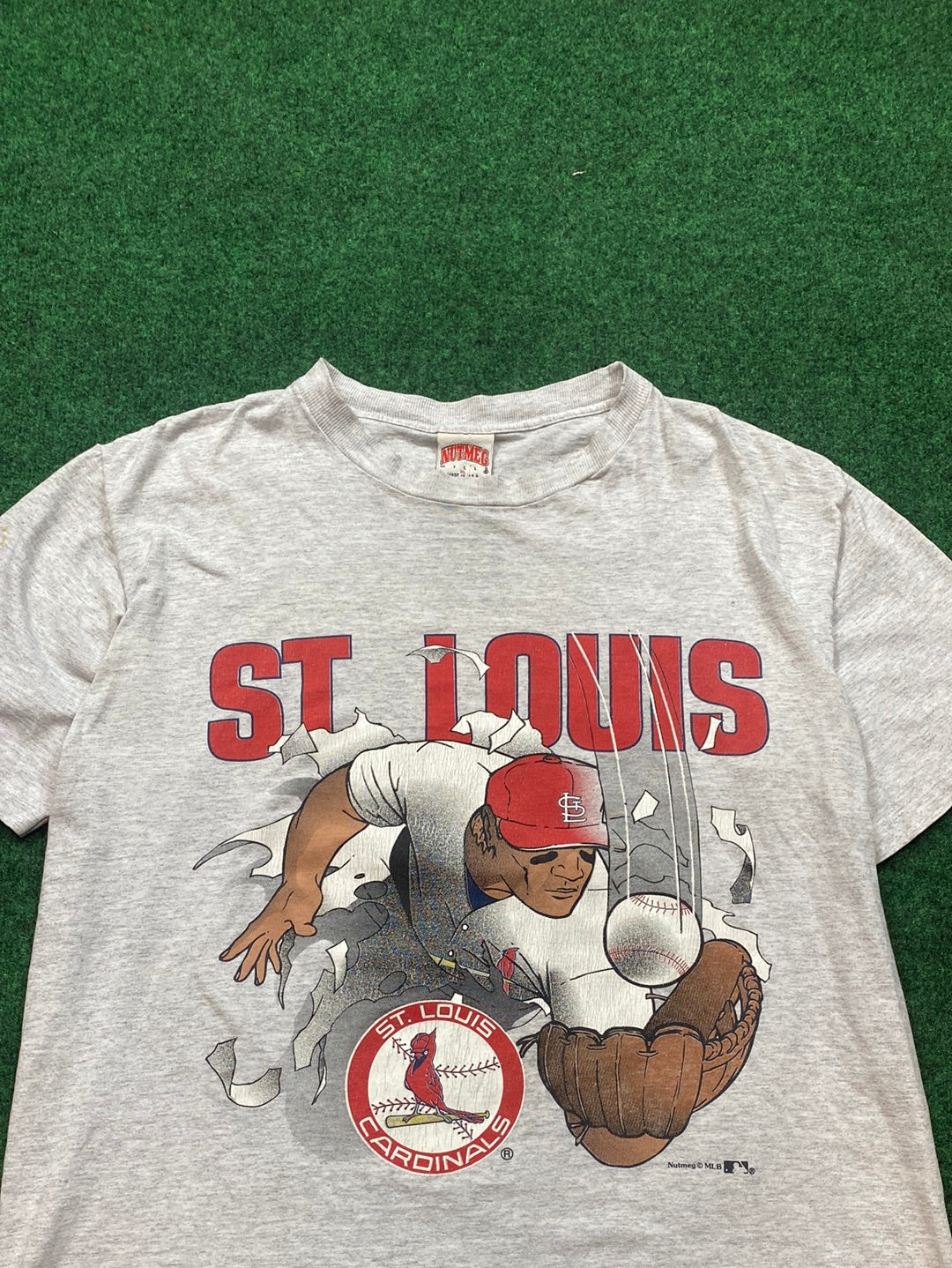 90s St.Louis Cardinals MLB Player Breakthrough Nutmeg Mills Vintage Tee (XL)