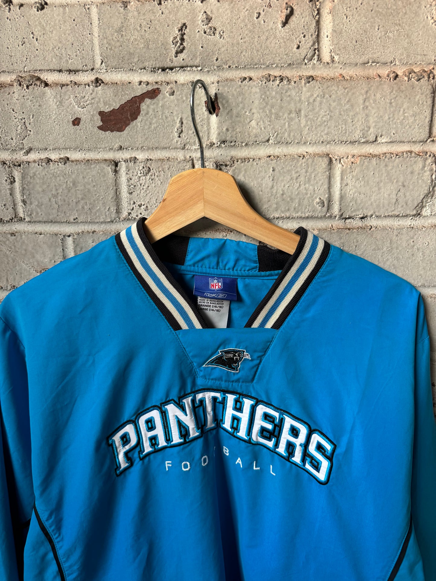 00’s Carolina Panthers Vintage Blue Reebok NFL Pullover (Youth Large)