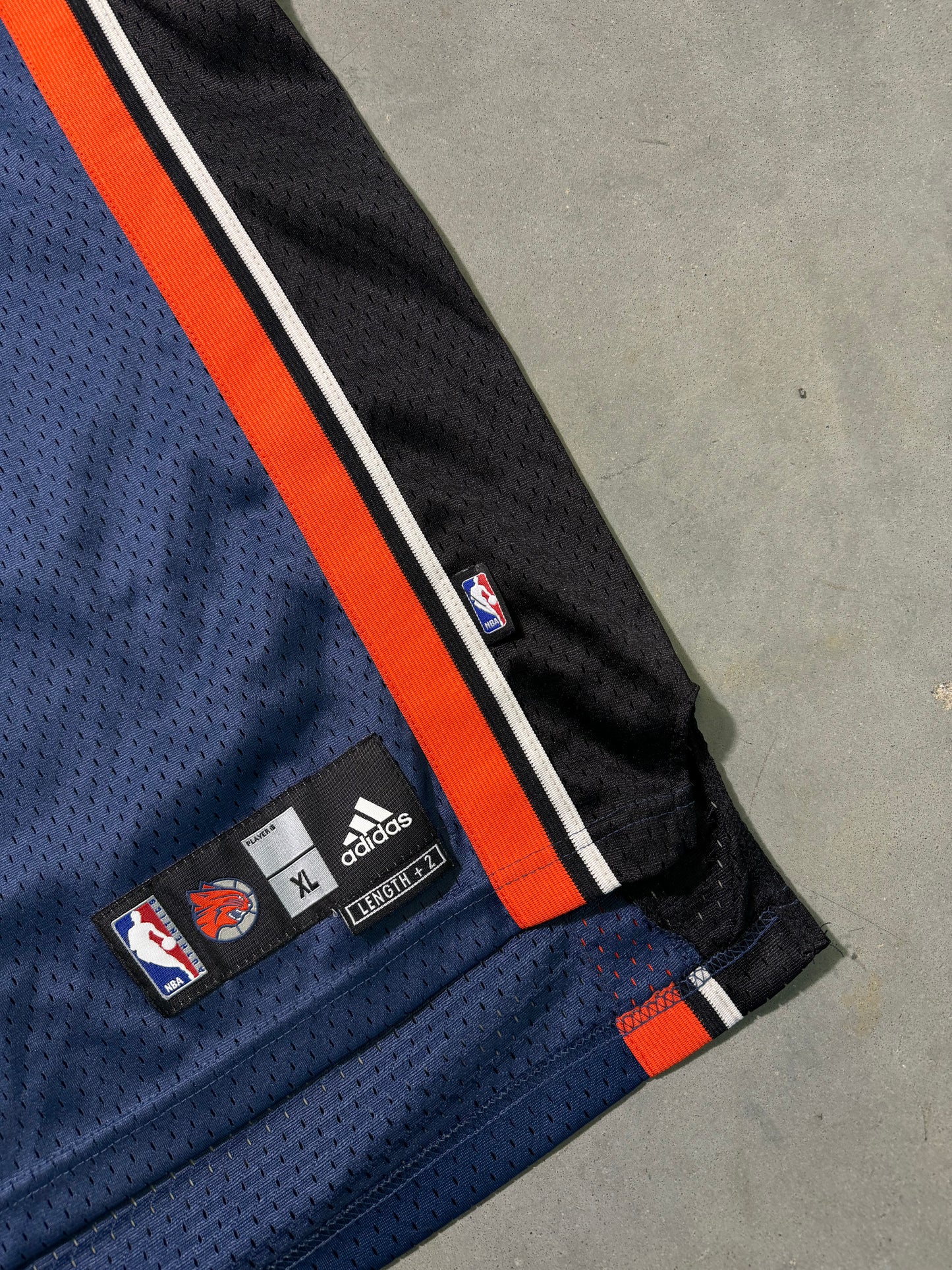 00’s Charlotte Bobcats D.J. Augustin Vintage Blue Reebok Stitched Adidas NBA Swingman Jersey (XL)