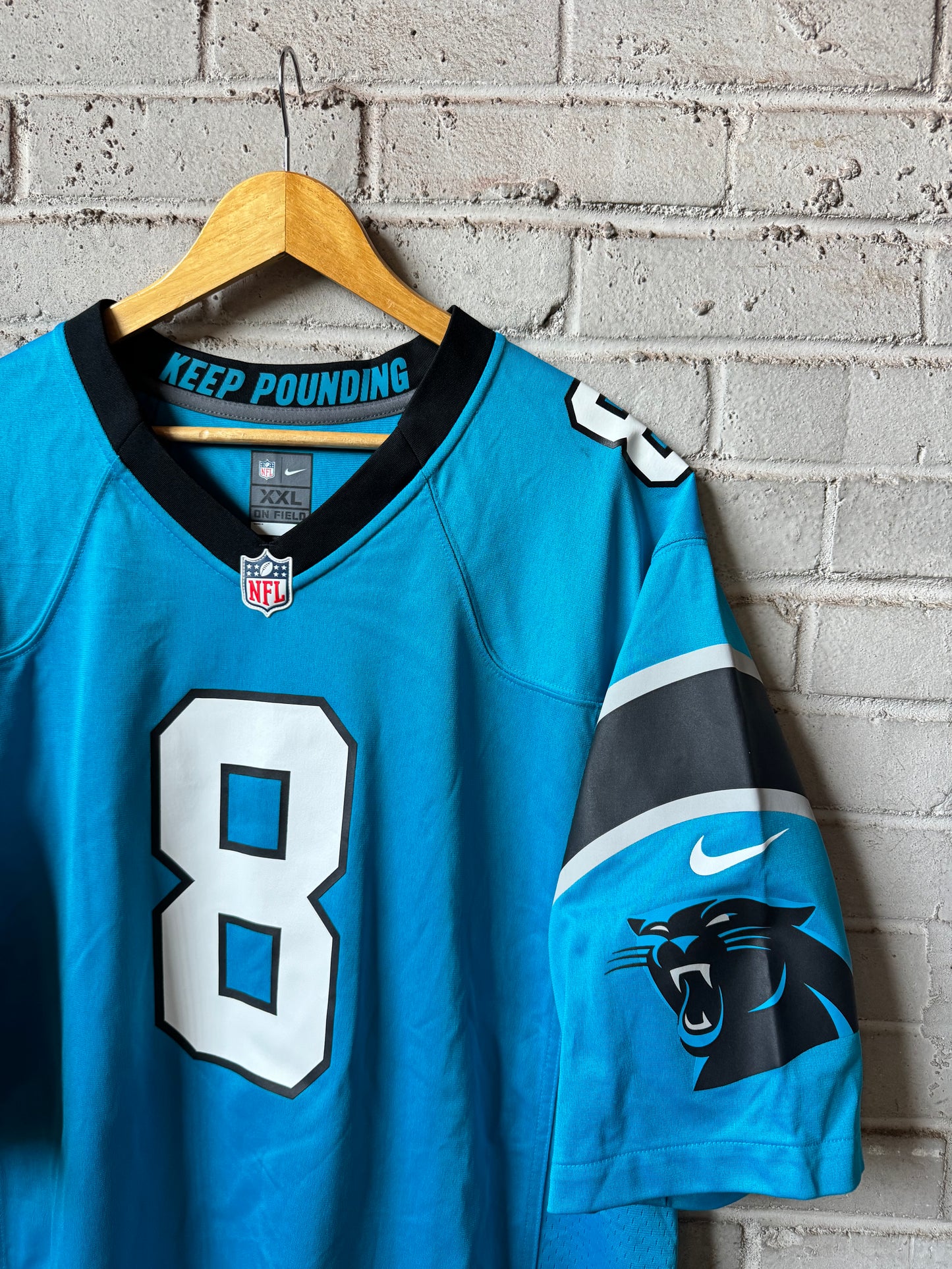 2022 Carolina Panthers Jaycee Horn Blue Nike NFL Game Jersey (XXL)