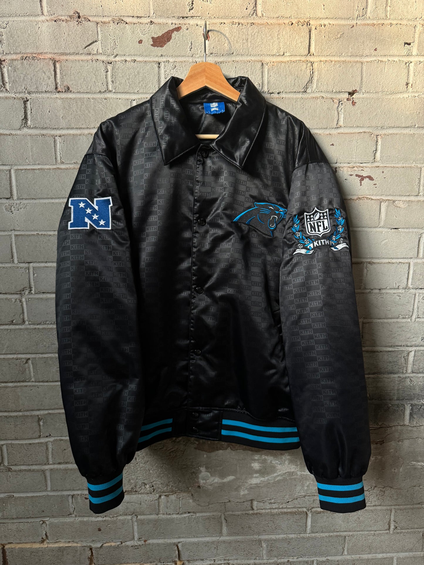 2023 Carolina Panthers x KITH x NFL Satin Bomber Jacket (Large)