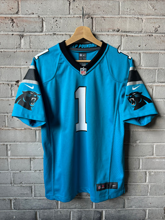 2016 Carolina Panthers Cam Newton Nike Alternate Blue NFL Jersey (Youth Large)