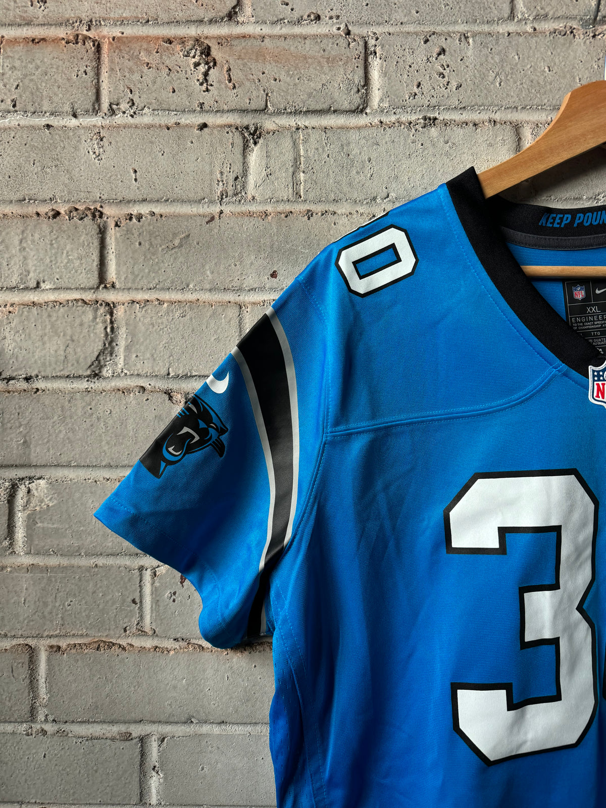2023 Carolina Panthers Chuba Hubbard Process Blue Nike Game NFL Jersey (XL)
