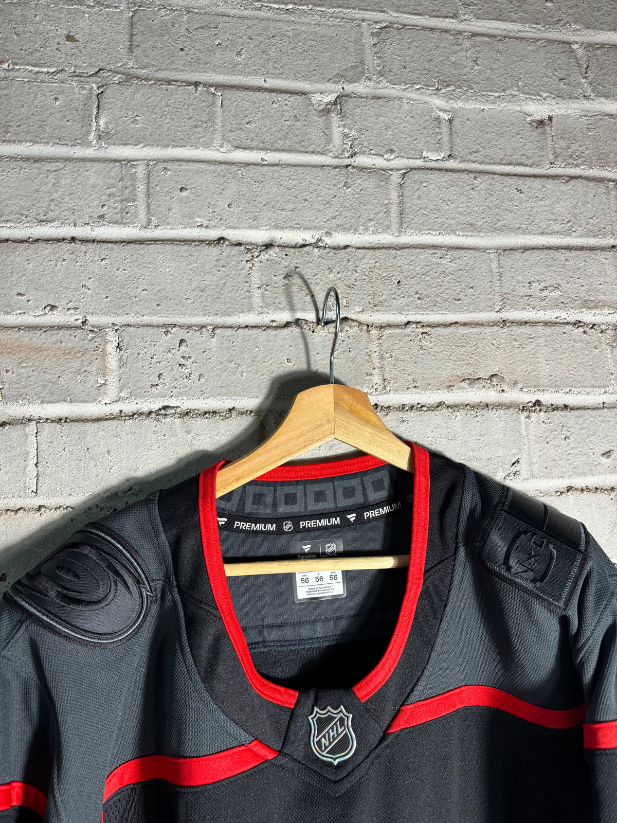 2025 Carolina Hurricanes Brandon Bussi Home Black Fanatics Premium NHL Hockey Jersey - Deadstock (56/XXL)