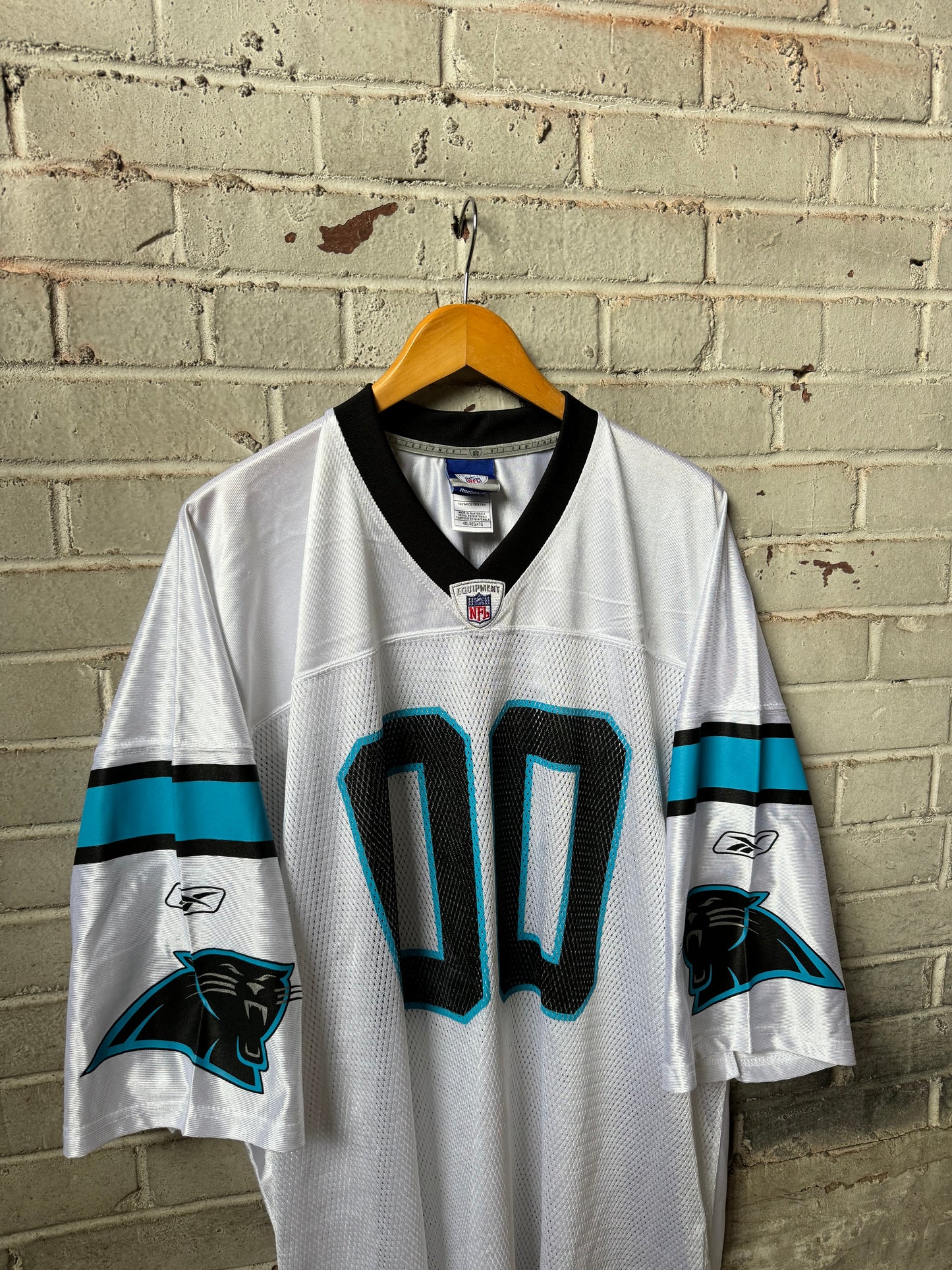 00’s Carolina Panthers Sir Purr Style White Reebok NFL Jersey (4XL)