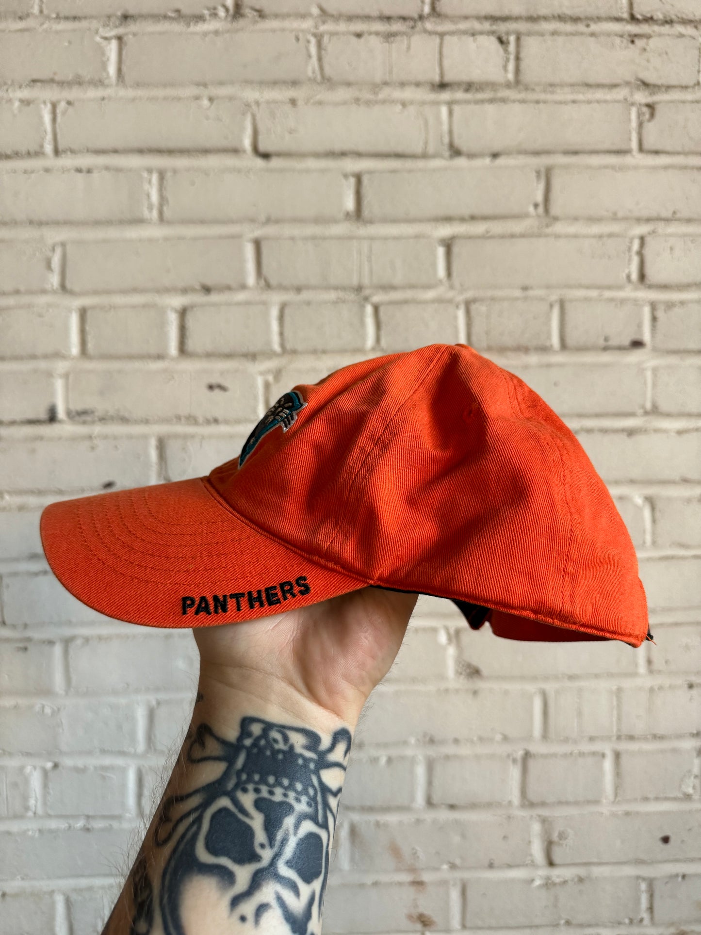 00’s Carolina Panthers Vintage Orange Reebok Strapback NFL Hat (OSFA)