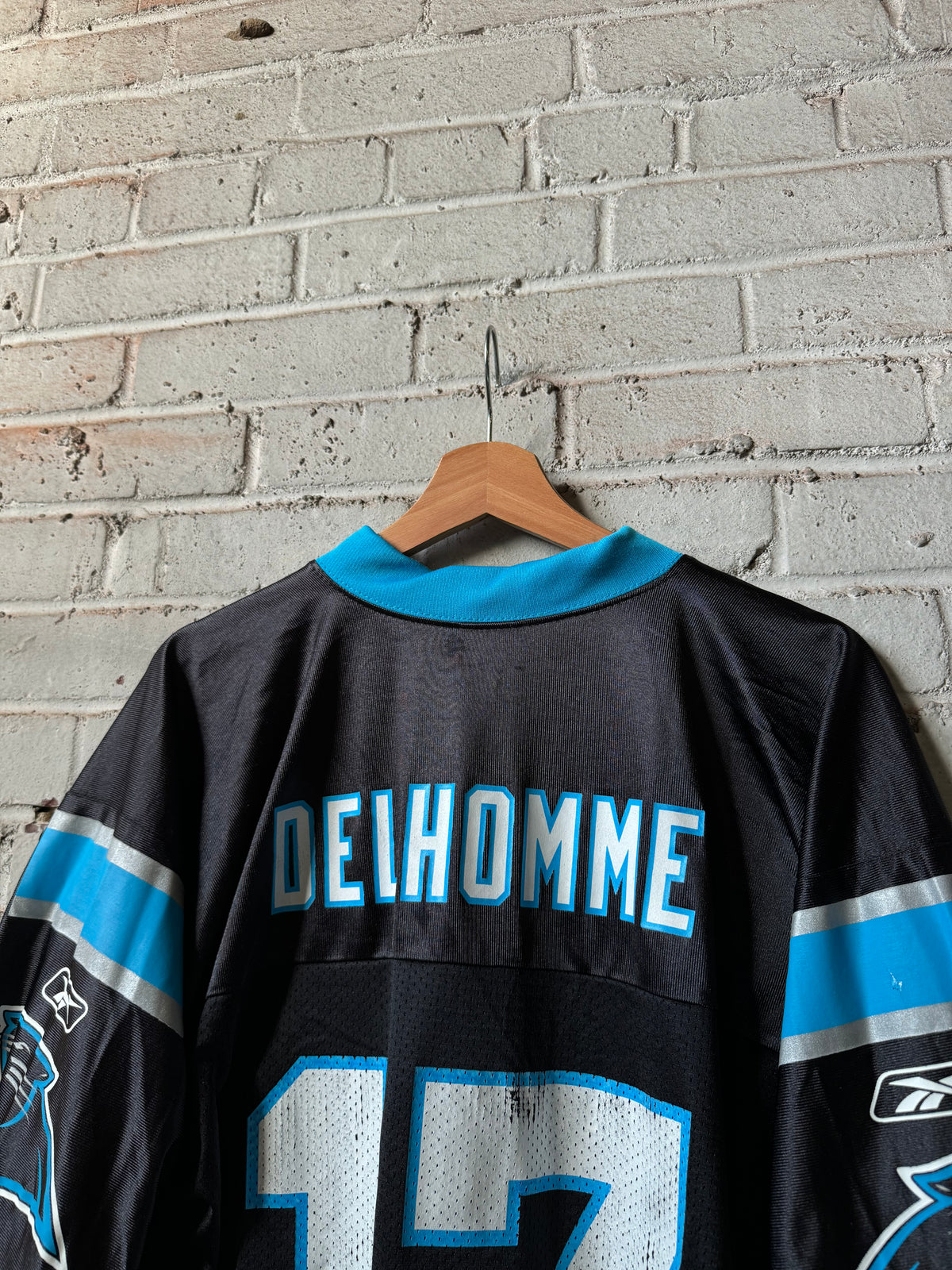 00’s Carolina Panthers Jake Delhomme Vintage Black Reebok NFL Jersey (Large)