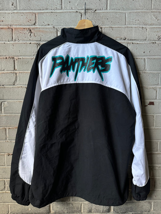 00’s Carolina Panthers Vintage Nike Cat Scratch Font Spellout Windbreaker Jacket (Large)