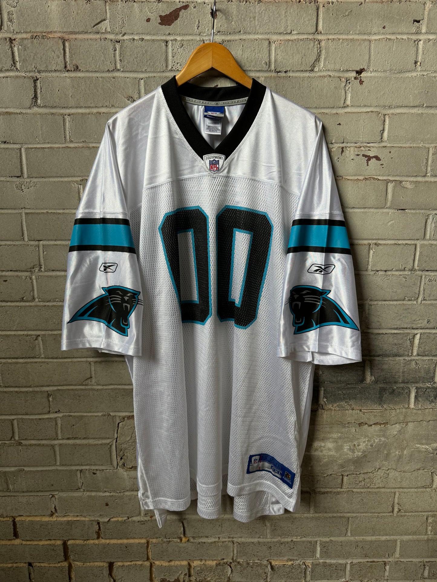 00’s Carolina Panthers Sir Purr Style White Reebok NFL Jersey (4XL)