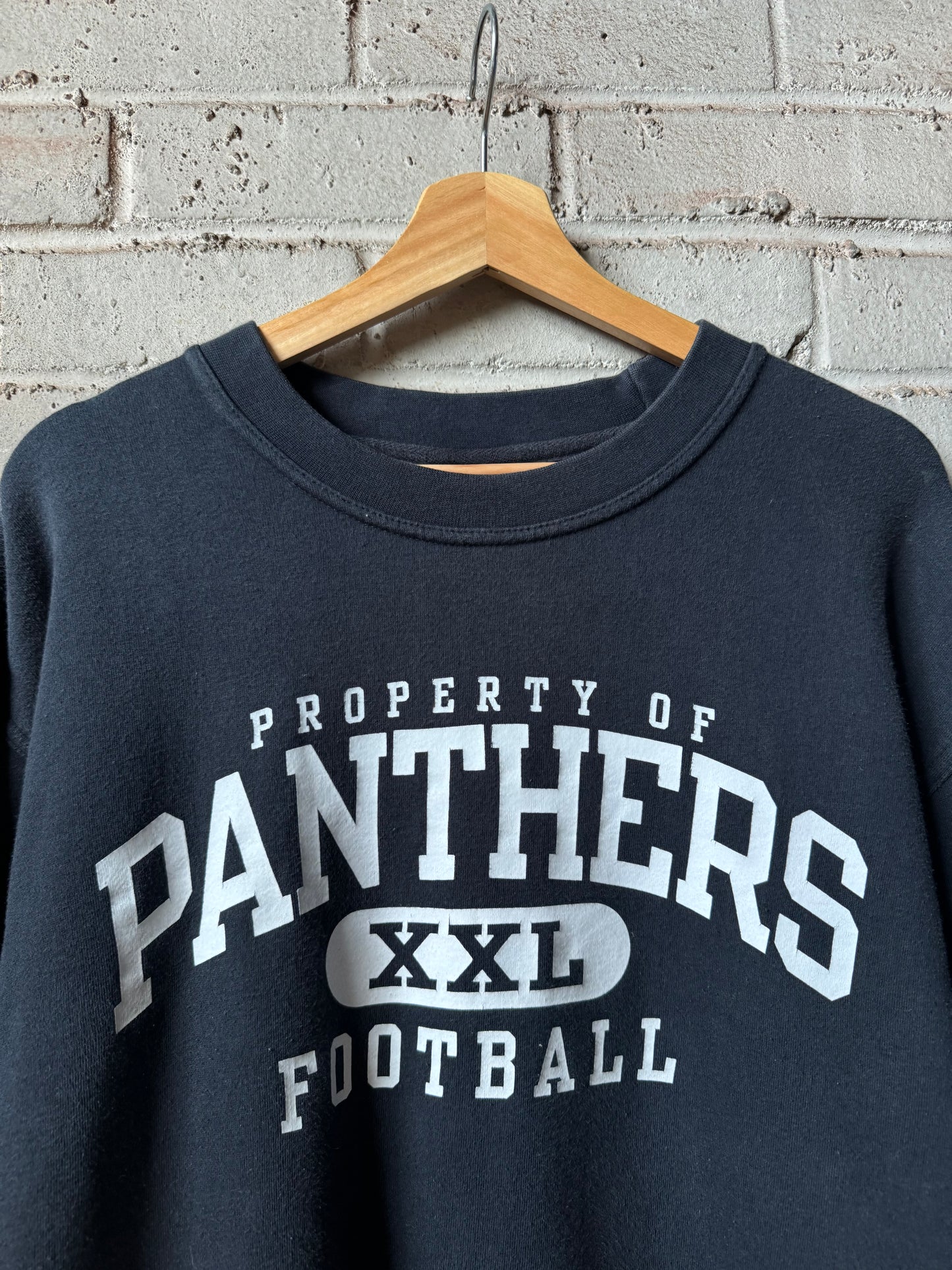 2003 Carolina Panthers Vintage Black Reebok NFL Gridiron Collection Crewneck (Large)